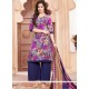 Faux Crepe Multi Colour Palazzo Suit