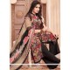 Multi Colour Print Work Faux Crepe Palazzo Suit