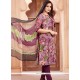 Multi Colour Print Work Churidar Suit