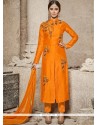 Krystle Dsouza Embroidered Work Orange Pant Style Suit