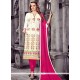 Cotton Embroidered Work Churidar Suit