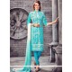 Cotton Embroidered Work Churidar Suit