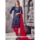 Navy Blue Churidar Suit