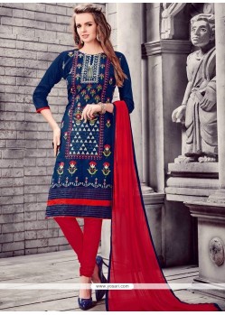 Navy Blue Churidar Suit