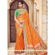 Patch Border Work Banarasi Silk Traditional Designer Saree