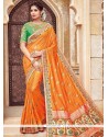 Patch Border Work Banarasi Silk Traditional Designer Saree