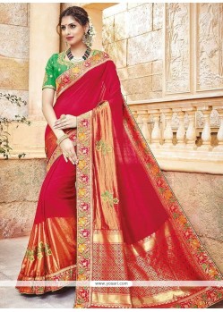 Patch Border Work Designer Traditional Saree