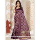 Wine Kanchipuram Silk Traditional Designer Saree