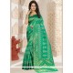 Green Weaving Work Kanchipuram Silk Designer Traditional Saree