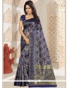 Blue Kanchipuram Silk Designer Traditional Saree