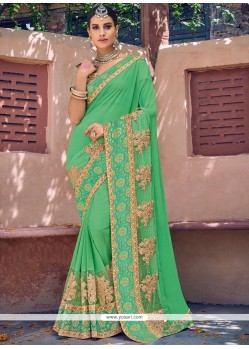 Embroidered Work Saree