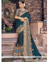 Embroidered Work Satin Classic Designer Saree