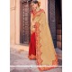 Faux Chiffon Patch Border Work Designer Half N Half Saree