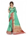 Banarasi Silk Sea Green Designer Traditional Saree