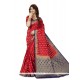 Banarasi Silk Red Traditional Saree