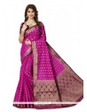 Magenta Banarasi Silk Designer Traditional Saree