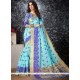 Blue Woven Work Cotton Silk Traditional Saree