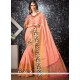 Cotton Silk Peach Woven Work Traditional Saree