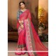 Pink Embroidered Work Traditional Saree