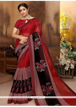 Resham Work Cotton Silk Traditional Designer Saree