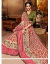 Embroidered Work Cotton Silk Traditional Saree