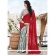 Faux Georgette Patch Border Work Half N Half Designer Saree