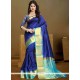 Blue Kanchipuram Silk Designer Traditional Saree