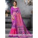Art Silk Multi Colour Embroidered Work Traditional Saree