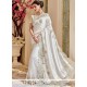 Net White Resham Work Classic Designer Saree