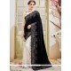 Black And White Resham Work Designer Half N Half Saree