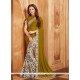 Green Print Work Printed Saree