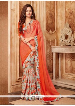 Faux Georgette Printed Saree