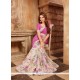 Faux Georgette Pink Print Work Printed Saree