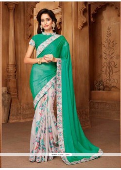 Print Work Faux Georgette Printed Saree