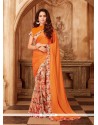 Print Work Faux Georgette Printed Saree