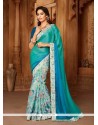 Print Work Faux Georgette Printed Saree