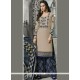 Beige Embroidered Work Palazzo Suit