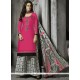 Embroidered Work Hot Pink Palazzo Suit