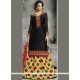 Cotton Black Embroidered Work Palazzo Suit