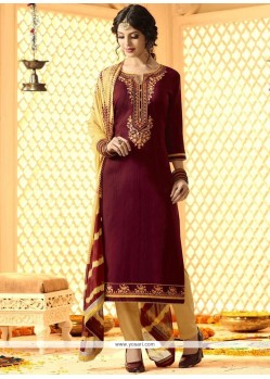 Cotton Embroidered Work Churidar Designer Suit