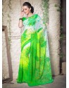 Green Georgette Designer Saree