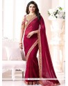 Prachi Desai Rani Patch Border Work Classic Saree