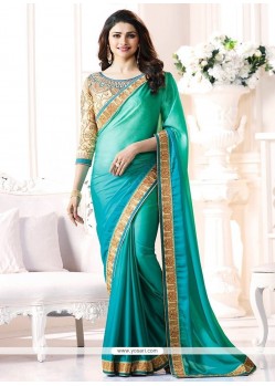 Prachi Desai Blue Classic Saree