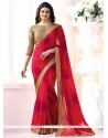 Prachi Desai Faux Georgette Shaded Saree