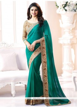 Prachi Desai Green Classic Designer Saree