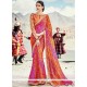 Faux Georgette Embroidered Work Shaded Saree