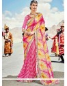 Multi Colour Faux Georgette Shaded Saree