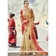 Faux Georgette Patch Border Work Shaded Saree