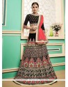 Art Silk Black Lace Work Lehenga Choli