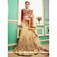 Beige Lace Work Lehenga Choli